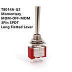 SH T80-T Series Flat Handle 6.35mm Panel Mount Mini Toggle Switch For RC Model Remote Controlller