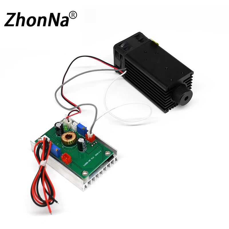 Lasers 520nm 1W Green Laser Module DC12V Focusable DIY OX Laser Head 1000mW Diode Laser for Stage Laser Bird Repellent  With TTL
