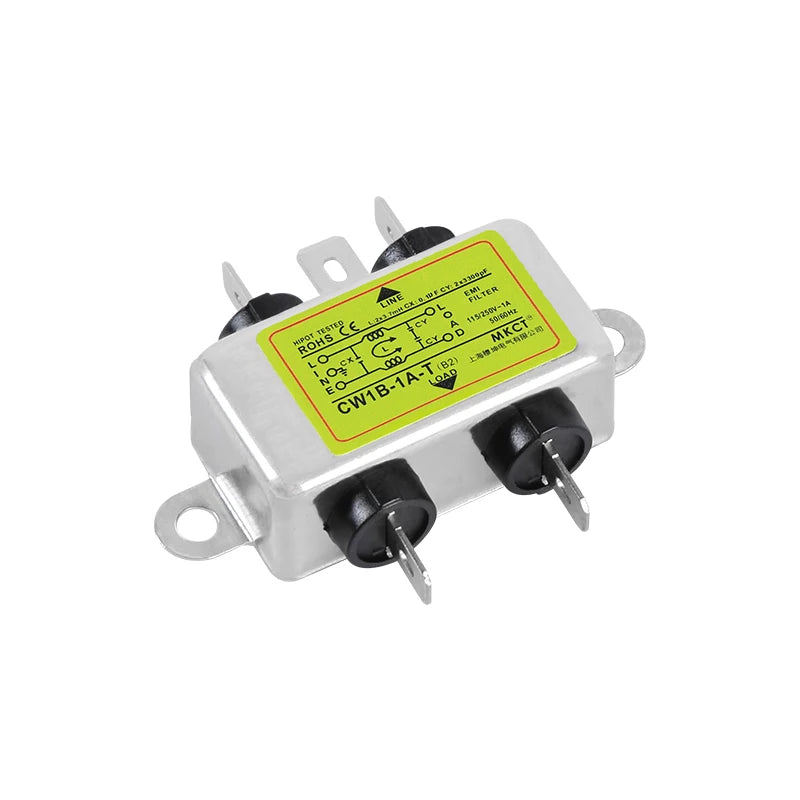 TOMZN AC Purification 115V 230V single-phase power supply filter EMI anti-interference purification audio CW1B-T(B2)1A 3A 6A 10A