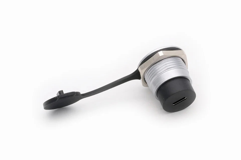Waterproof D Type Chassis Connector,Type C Female to Female USB-C Converter Adapter Type-C Panel Mount DIY Jack with Dust Cover