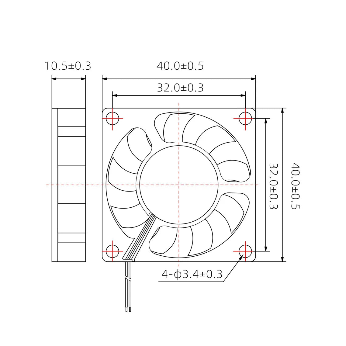 DC Cooling Fan 5V 12V 24V 3010/4010/5015/5010 Dupont Wire Cooler 5015 Turbo Blower Radiator Fans for 3D Printer Cooling