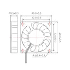 3010/4010/5015/5010/ DC Cooling Fan Centrifugal Blower Fan 5V 12V / 24V Brushless 2-Wire Cooling Fan For 3D Printer Accessories