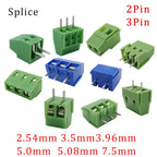 10Pcs KF128 2Pin 3Pin Screw Type PCB Terminal Block Wire Connector 2.54mm/3.5/3.96/5.0/5.08/7.5mm Straight Pin Splice Terminals