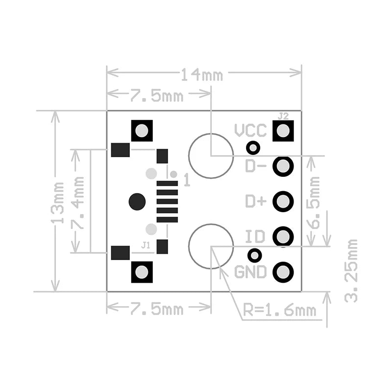 10PCS MICRO USB To DIP Adapter 5pin Female Connector B Type PCB Converter Breadboard Switch Board SMT Mother Seat