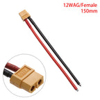 Male Female Connector Plug with Silicon 12 AWG/14 AWG Wire XT60 Connector Plug Cable Dual Extension Battery