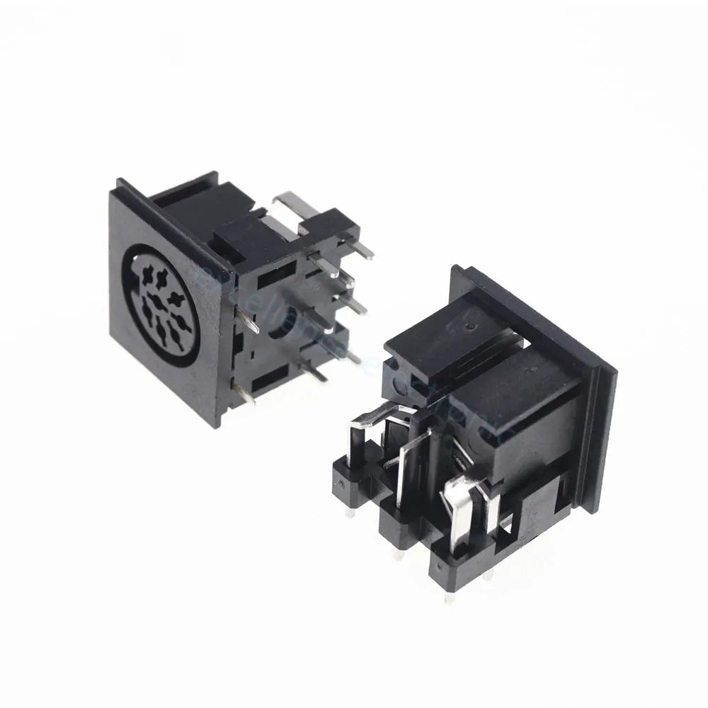 5PCS/Lot Big S Terminal DIN4 DIN5 DIN6 DIN7 DIN8 Female Socket Connector 4P/5P/6P/7P/8P PCB Panel Mount