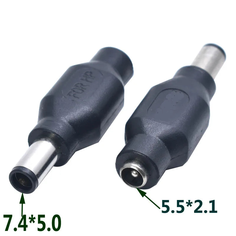 1 PCS For HP 5.5 X 2.1 mm Female to 7.4 X 5.0 mm Male DC Power Connector Adapter Converter 5.5*2.1 to 7.4*5.0 mm