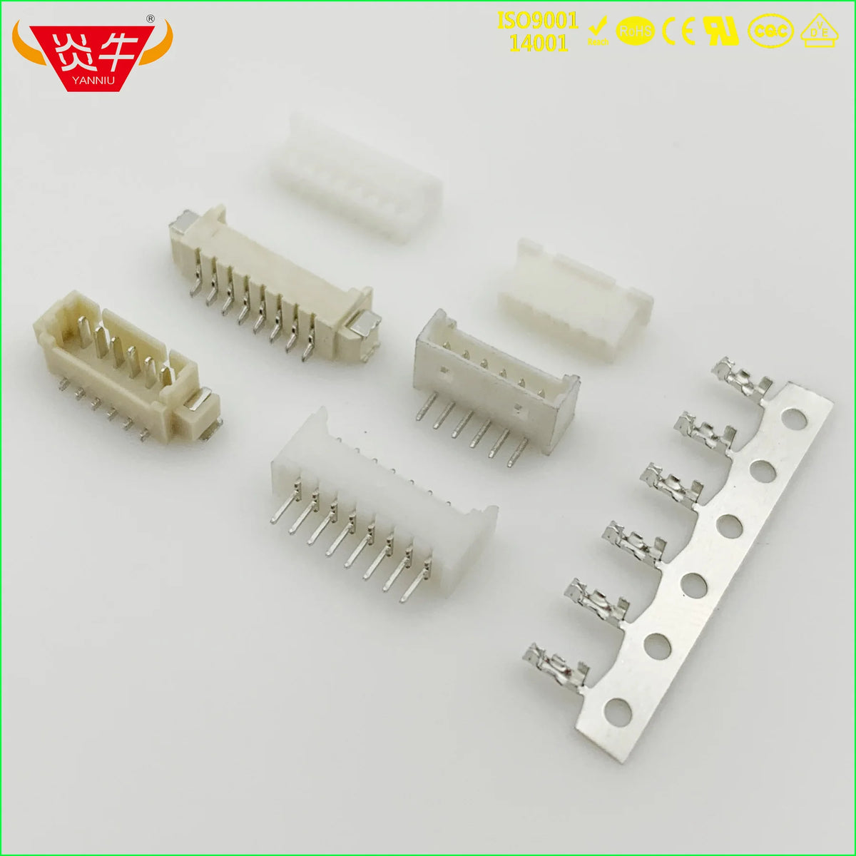 100Pcs 1.25 SMT WHITE STRIP CONNECTOR 1.25mm HOUSING WAFER TERMINAL HX12500-Y -PT HX12501-A HX12501-AB HX12501-AWB  MOLEX 51021