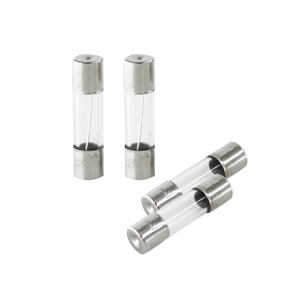 100Pcs/Set 5x20mm Quick Blow Glass Tube Fuse Assorted Kits,Fast-blow Glass Fuses 0.2A 0.5A 1A 2A 3A 5A 8A 10A 15A 20A