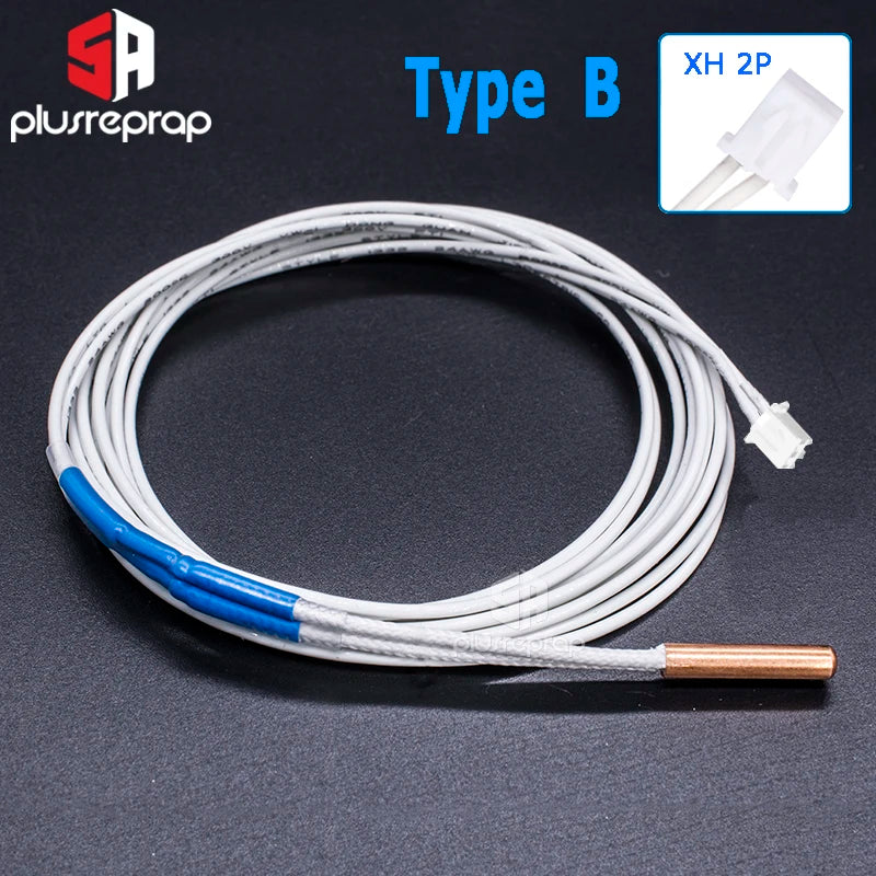NTC 100K ohm B3950 Thermistor 3x15mm Cartridge Sensor High Temperature for 3D V6 Upgraded Heater Block 3D Printer