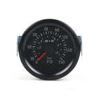 2" 52mm 0-10 Bar/0-150PSI Barometer Mechanical Air Pressure Gauge 12V Yellow Light Car Meter With Sensor NPT1/8
