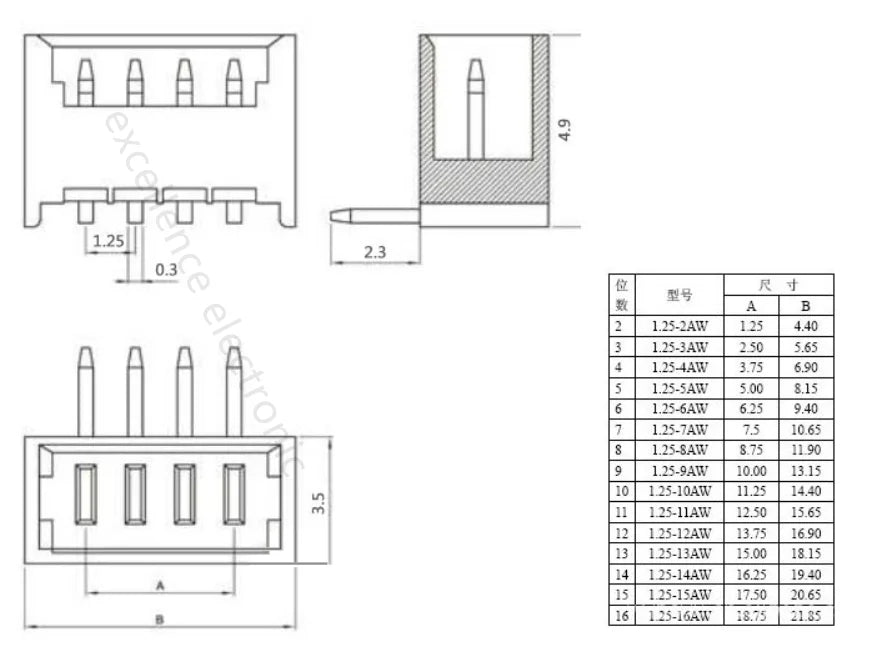 10Sets 1.25mm Pitch Micro JST Connector Kit Pin Header Housing Terminal 2-10Pin PCB Mount Wire to Board Connection Plug Socket