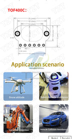 VL6180/VL53L0X/VL53L1X Time of Flight (ToF) Laser Ranging Sensor Module TOF050C TOF200C TOF400C 50CM/2M/4M IIC For Arduino STM32