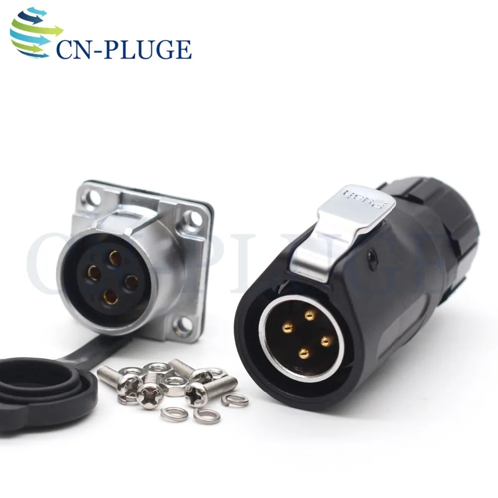 XHP20, IP67 2 3 4 5 67 8 9 10 12-Pin Waterproof Electrical Connector, 20mm Aviation Square Panel Mounting Male Plug