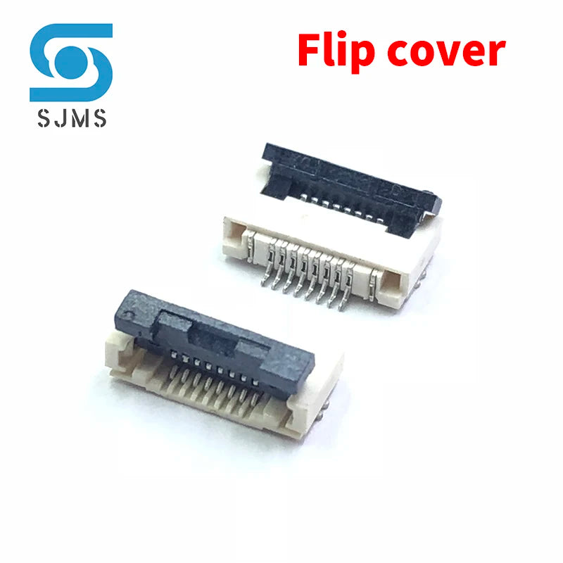 10PCS 0.5mm 1.0mm FPC FFC Connector Flat Cable PCB Connectors SMT ZIF 4 5 6 7 8 10 12 16 18 20 26 28 30 32 36 40 50 54 60P P