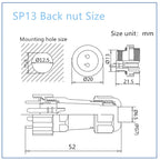 Waterproof Connector IP68 SP13 2/3/4/5/6/7/9PIN  Male Plug & Female Socket  Panel Mount Wire Cable Connector Aviation Plug