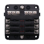Universal 12 Ways 6 Ways Blade Fuse Block 12V 32V Car Fuse Holder Box Marine Auto Fuse Connector Switch With LED Indicator Light