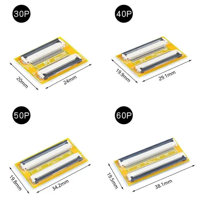 10PCS/1PC FPC FFC Flexible Flat Cable Extension Board 0.5mm 1mm Pitch 4Pin 5 6 7 8 9 10 12 14 15 16 20 30 40 50 60 PIN Connector