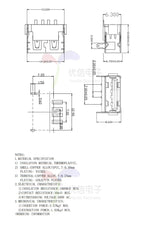 10Pcs/Lot Type A Female USB 2.0 Short body 4 Pin 2 Foot 90 Insert direct Data Charge Plug Socket Jack Connector Wire