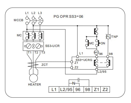 ManHua Overload Relay10-120A PG OPR SS3-120 160-450VAC Electronic Overload Relay Motor Protector Thermal Overload Relay