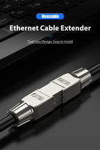 ZoeRax Cat6A Cat7 Cable Extender Junction Adapter RJ45 Connector Box RJ45 Lan Cable Extension Connector Full Shielded Toolless