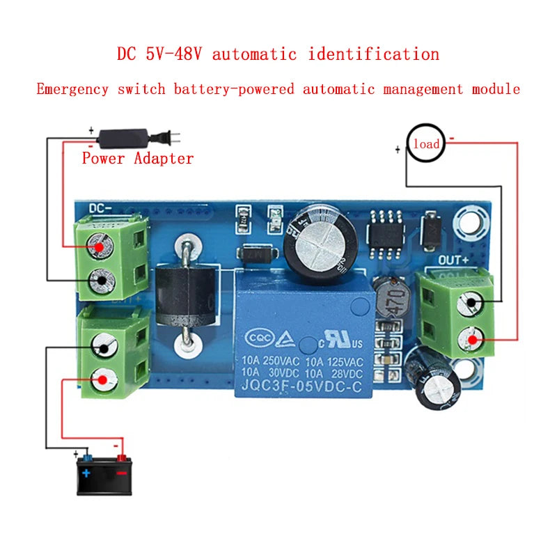 YX850 Power failure automatic switching standby battery lithium battery module DC 5V-48V universal emergency converter JY-850