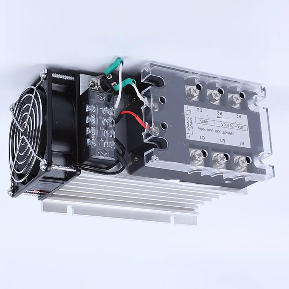 JGX-33100A Three Phase Solid State Relay AC480V 100A DC control AC Solid State Relay SSR AC Three DC-AC With Fan and Radiator