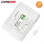10Pcs 5W 5% Cement Wirewound Resistors 0.1 0.22 0.33 0.47 0.5 10 50 100 330 1K 10K Ohms 5Watt Fixed Wire Wound Ceramic 5 W Watt