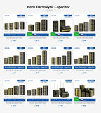 2Pcs JCCON Audio Electrolytic Capacitor 25V 35V 63V 100V 200V 250V 400V 450V 6800UF 10000UF 22000UF For Hifi Amplifier Low ESR