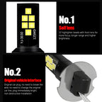 2pcs H3 LED Fog Light Bulb DC 12V 3030 SMD Car Fog Light Super Bright DRL Driving Lamp Built-in 5 Color Optional Headlight Bulb