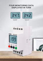 TOMZN AC DC 110V-240V DIN Rail Over and Under Voltage Protection Monitoring Relays Protector