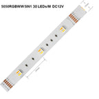 5m 5050 RGBW Led Lights 4pin RGB Led Strip 5pin 4in1 RGBWW RGBCW Led Strip Light 6pin 5in1 RGBCCT Light Strip 12V 24V Waterproof