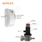 KONLEN LPG Natural Gas Leakage Detector Wireless 433Mhz Sensor With Solenoid Valve