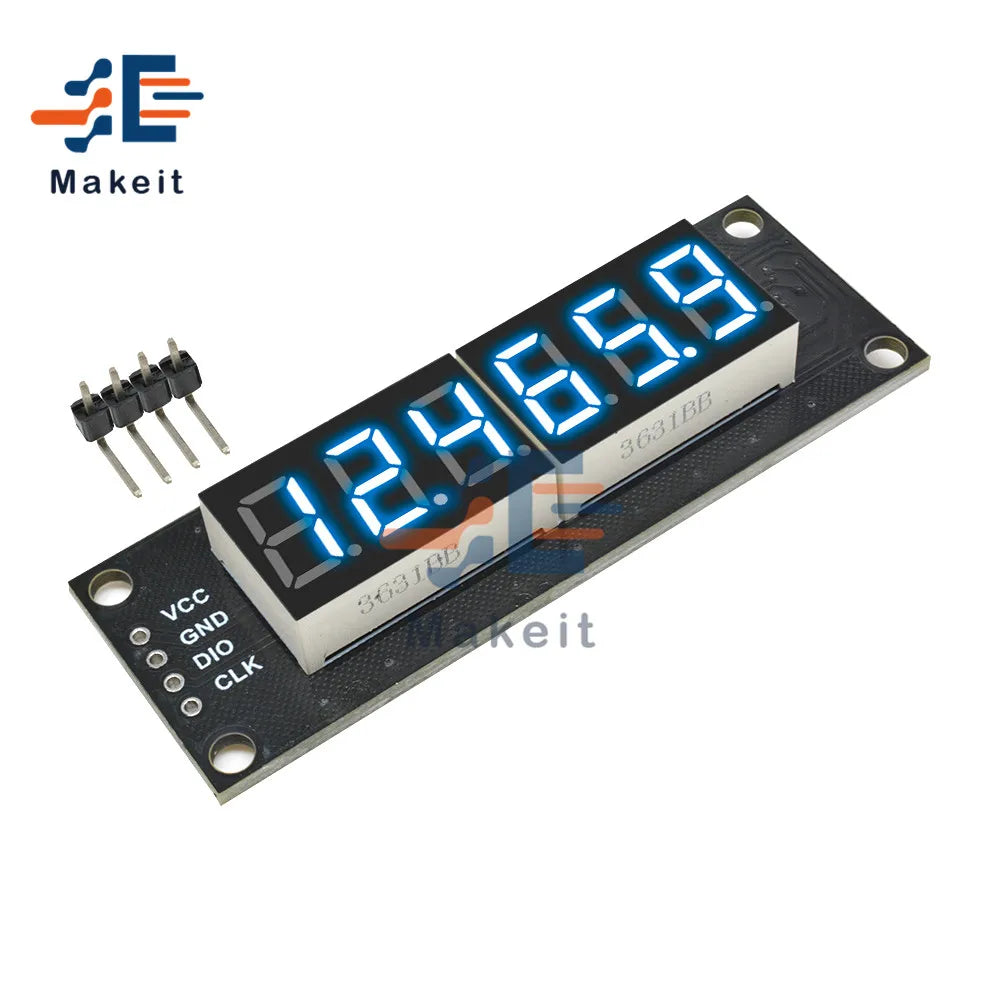 0.36 Inch 4 Bits 6-Digit LED Digital Display Tube Module 5V 7 Segments TM1637 0.36" Anode Tube Decimal Display Module FIve Color