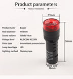AD16-16SM 2V 24V 110V 220V 380V Flash Led Alarm Indicator Light Buzzer LED Active Buzzer Beep Alarm Indicator Red Green Yellow