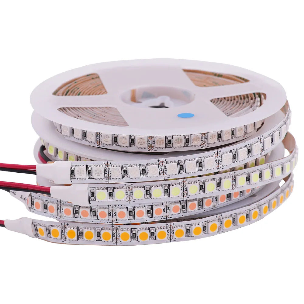 5M LED Strip SMD 5050 5054 LED Tape Waterproof Ribbon Diode 12V 2835 Flexible Neon Lights 60/120Leds/m LED Lights for Room Decor