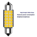 4PCS Festoon 31mm 36mm 39mm 41mm C5W C10W Super Bright 3030 LED Bulb Car Dome Light Canbus Auto Interior Reading Lamp Warm White