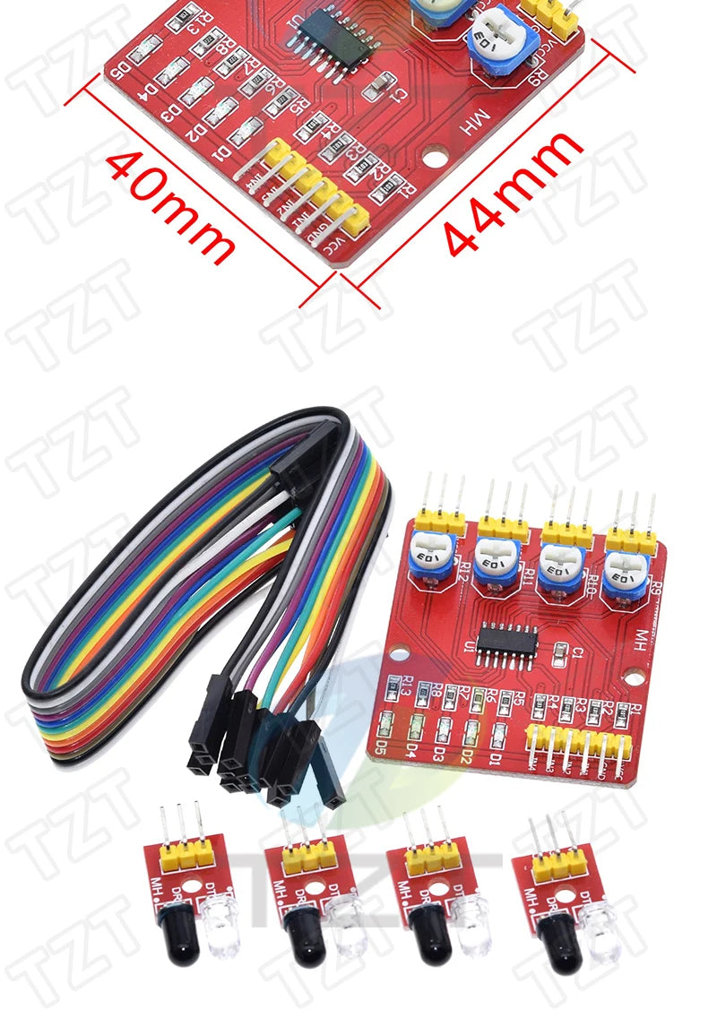 TZT 1/3PCS TCRT5000 Infrared Reflective Sensors IR Photoelectric Switch Barrier Line Track Module For Arduino