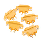 5pcs XT60E-M Mountable XT60 Male Plug Connector Model Aircraft Power Battery Plug Fixed Version Male XT60E1-M