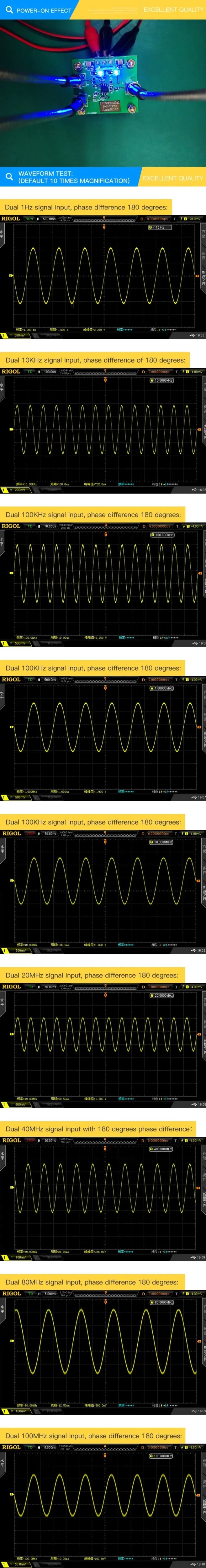 LMH6550 Fully Differential Amplifier Module AD8130 IVA-05208 THS4131 Operational Amplifier Single Ended Conversion Different