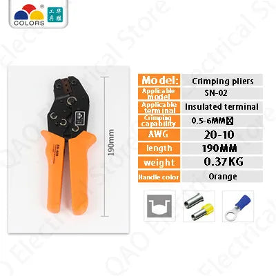 SN-48B crimping plier 0.5-2.5mm2 20-13AWG SN-28B/48B/2 Dupont XH2.54 KF2510 SM 2.54 3.96 TAB 2.8/4.8/6.3 Plug type terminal