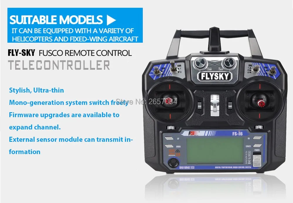 Newest Flysky FS-i6 FS I6 2.4G 6ch RC Transmitter Controller FS-iA6  Receiver For RC Helicopter Plane Quadcopter Glider