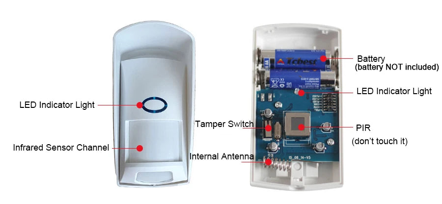 Outdoor Waterproof Wireless Animal Immune Infrared Detector 433MHz Long Working Distance For Home Burglar Wifi /GSM alarm system
