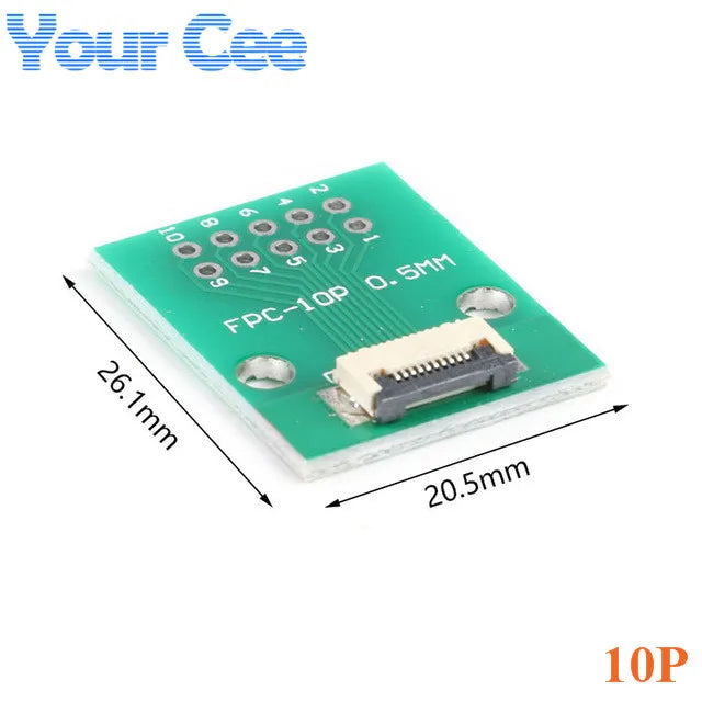 FPC/FFC Flat Cable Adapter Plate 0.5mm 6P/8P/10P/12P/20P/24P/26P/30P/34P/40P DIP Pin Board Pitch Converter Board PCB