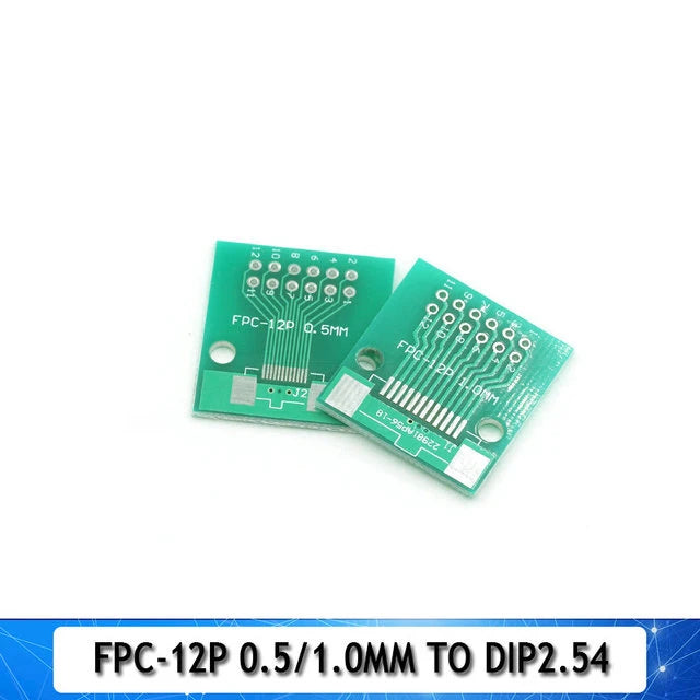 Double Side 0.5mm 1mm 6 8 10 12 20 40 50 60 Pin to DIP 2.54mm FPC/FFC SMT Adapter Socket Plate PCB Board Connector DIY KIT