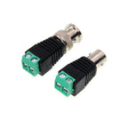 2PCS BNC Male Female Connector Coax Cat5 to BNC Female Plug for Video Balun CCTV Camera Acces