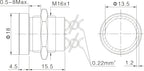 16MM 19MM 22MM IP68 316L stainless steel or  Black aluminum Waterproof RGB 3 color piezo push button switch PS223P10YSS1RGB24T