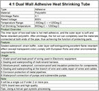 Heat Shrink Tube with Glue Adhesive Lined 4:1 Dual Wall Tubing Sleeve Wrap Wire Cable Kit 4 6 8 12 16 20 24 32 40 52 mm 1 Meter