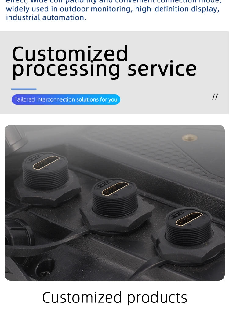 IP67 Waterproof Threaded Type EP Panel Board Female to Male Front Mounted USB 2.0/3.0 Socket Adapter Circular Aviation Connector