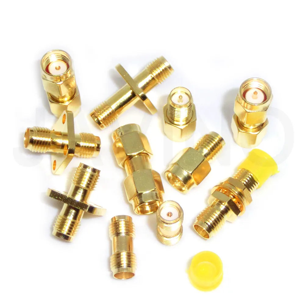 5Pcs Javino Adapter SMA / RP-SMA to SMA / RPSMA Male Plug & Female Jack Straight & Right angle RF Coaxial connector